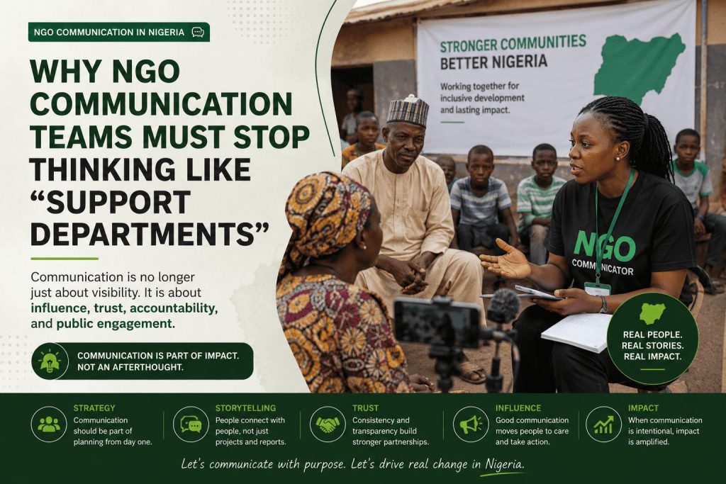 Why NGO Communication Teams Must Stop Thinking Like Support Departments - blog post graphic